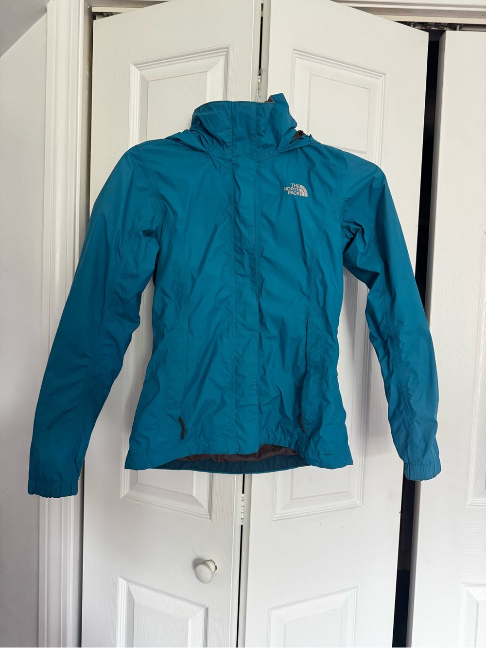 The North Face Women's Teal Hooded Shell Jacket
